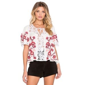 FOR LOVE AND LEMONS Isabella lace top size small